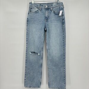 Gap Womens Mid Rise Relaxed Straight Jeans Light Indigo Size 6 NWT